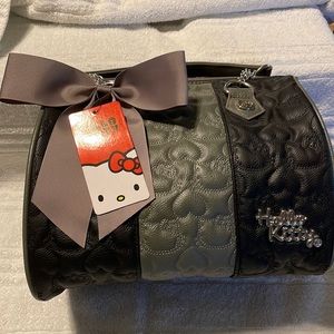Hello Kitty Black and Grey Purse